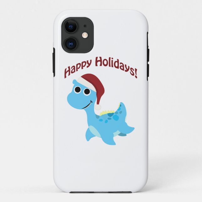 Happy Holidays! Cute Nessie Case-Mate iPhone Case (Back)