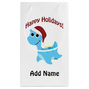 Happy Holidays! Cute Nessie Small Gift Bag