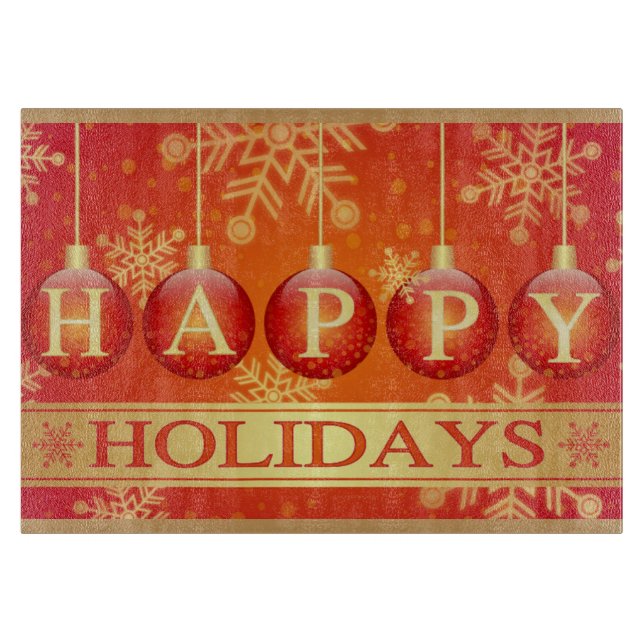 HAPPY HOLIDAYS CUTTING BOARD (Front)