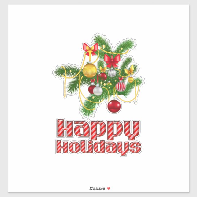 Happy Holidays decal (Sheet)