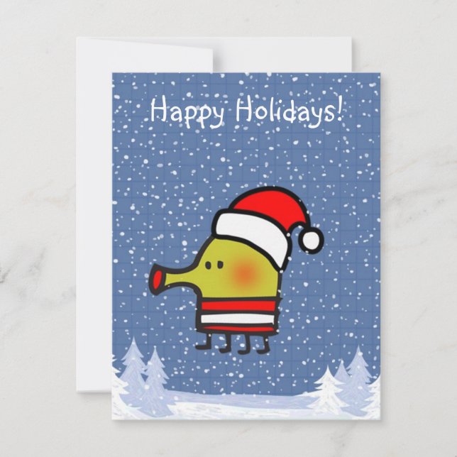 Happy Holidays Doodle Jump Greeting Card (Front)