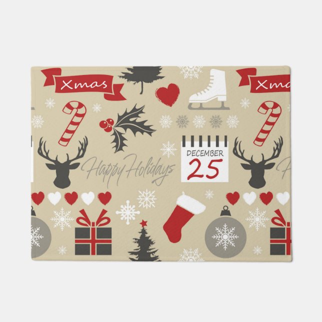 Happy Holidays Doormat (Front)