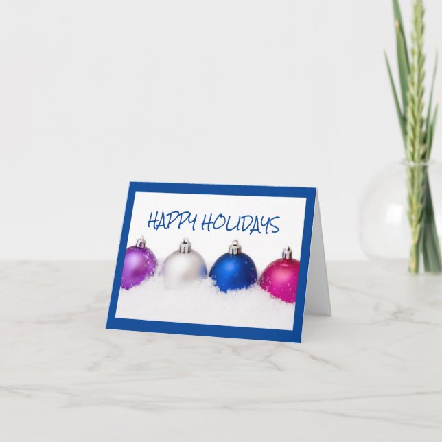 HAPPY HOLIDAYS...EAT/DRINK/BE VERY MERRY CARD (Front)