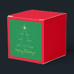 Happy Holidays elegant Christmas Gift box<br><div class="desc">Happy Holidays Christmas Gift box perfect for a small present. Classic elegant red and green holiday look.</div>