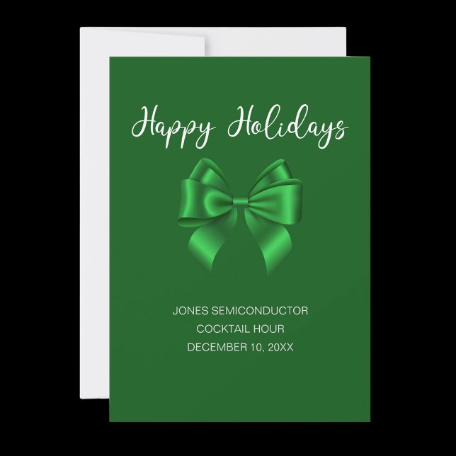Happy Holidays Elegant Green  Invitation (Creator Uploaded)