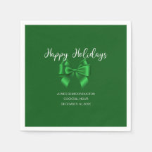 Happy Holidays Elegant Green
