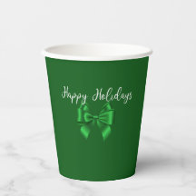 Happy Holidays Elegant Green