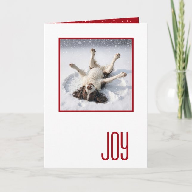 Happy Holidays English Spring Spaniel Card (Front)