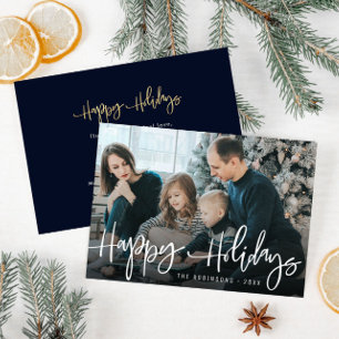 happy holidays family christmas holiday card