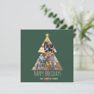 Happy Holidays Family Christmas Tree photo Holiday Card