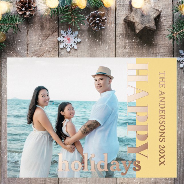Happy Holidays Family Photo | Classic Soft Gold (Creator Uploaded)