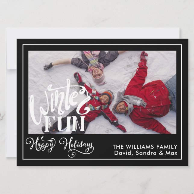 Happy Holidays | Family Winter Fun Card (Front)