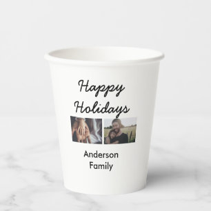 Happy holidays father son Christmas photo family n Paper Cups