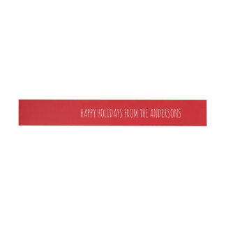 Happy Holidays Fill in Your Name Wraparound Address Label
