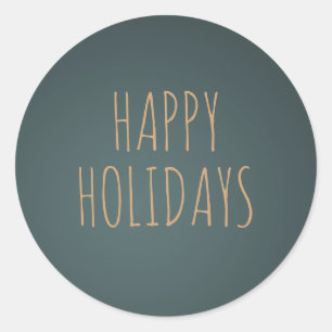 Happy Holidays Fleece Navidad Merry Christmas... Classic Round Sticker