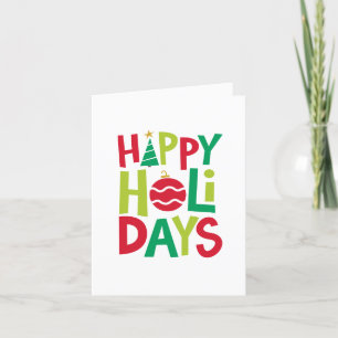 Happy holidays folded card