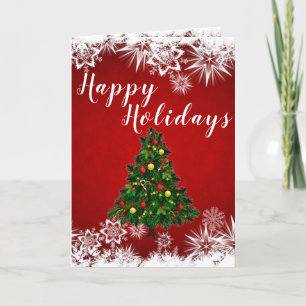 Happy Holidays Folded Greeting Card