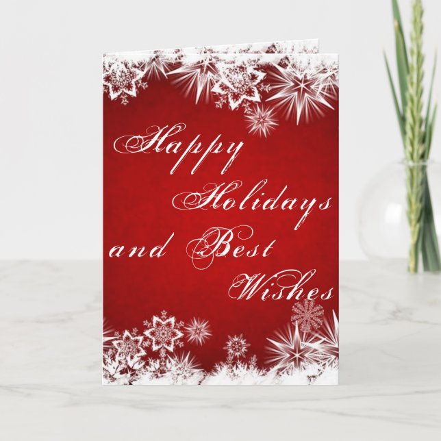 Happy Holidays Folded Greeting Card (Front)