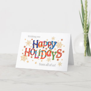 Happy Holidays From All of Us Holiday Card