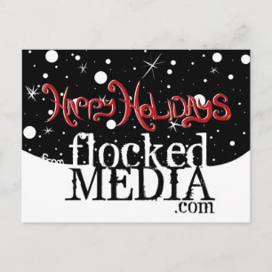 Happy Holidays from Flocked Media Holiday Postcard