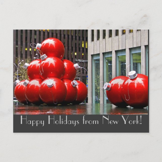 Happy Holidays from New York Postcard (Front)