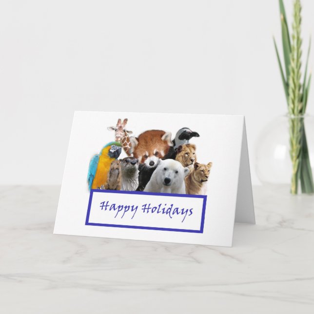 Happy Holidays from our Zoo! Holiday Card (Front)