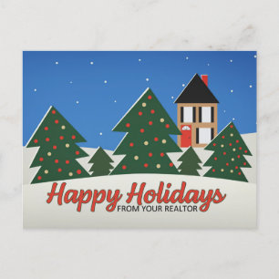 Happy Holidays From Realtor Holiday Postcard