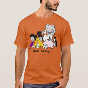 Happy Holidays from these Cute Christmas Animals T-Shirt