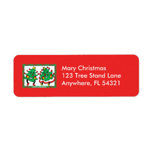 Happy Holidays Funny Dancing Christmas Trees