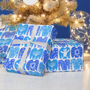 HAPPY HOLIDAYS Funny Ugly Hannukah Sweaters Wrapping Paper