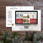 Happy Holidays Funny Zoom Quarantine Photo Collage Postcard<br><div class="desc">Have fun with your holiday card this year with this funny postcard featuring a Zoom computer screen and 4 of your favorite photos and 2 custom sticky notes. Personalize with your own custom headline and text. The Backside offers space for a personal note and your custom return address. A fun...</div>