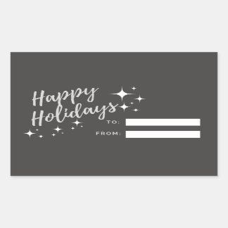 Happy Holidays Gift Tag Sticker