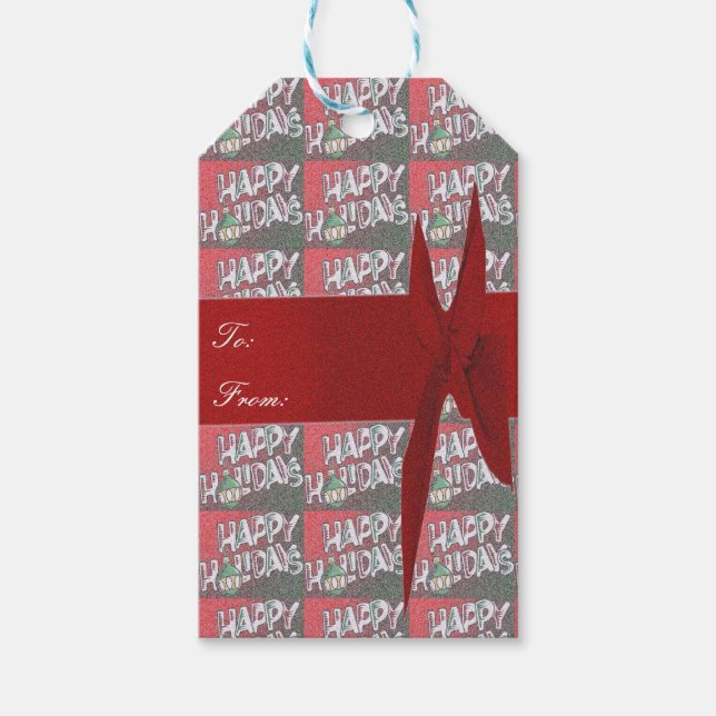 Happy Holidays - Gift Tags (Front)
