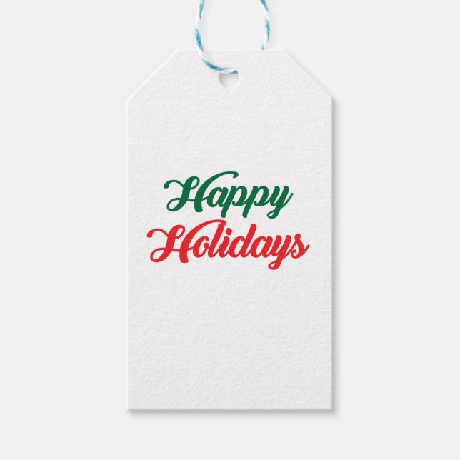 HAPPY HOLIDAYS GIFT TAGS (Front)