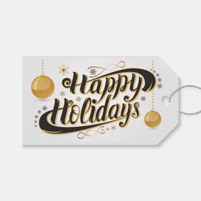 Happy Holidays  Gift Tags (Front (Horizontal))
