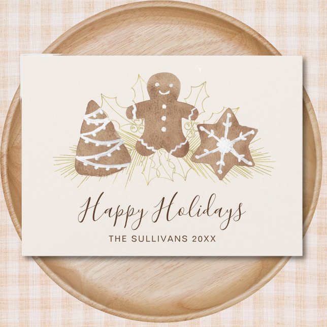 Happy Holidays Gingerbread Holiday Card (Creator Uploaded)