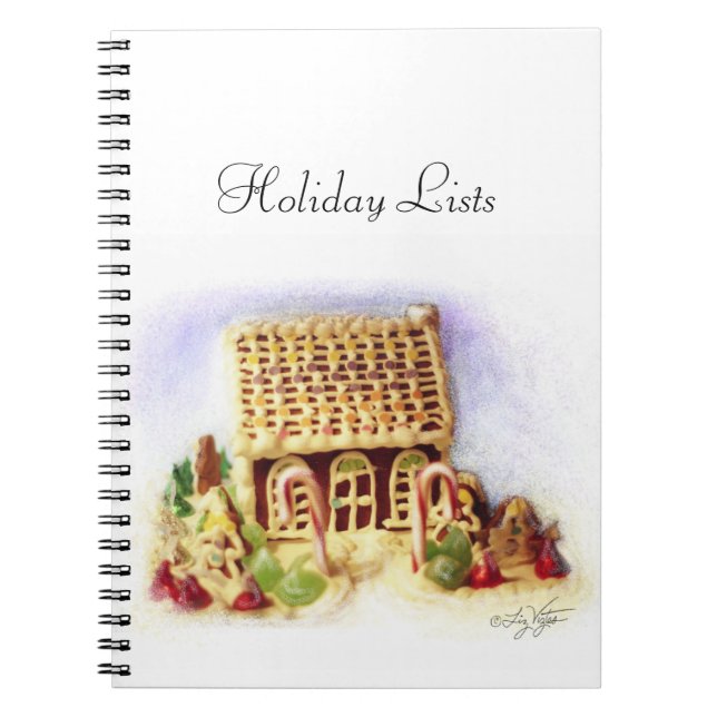 Happy Holidays Gingerbread House Notebook (Front)