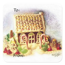 Happy Holidays Gingerbread HouseGift Tags