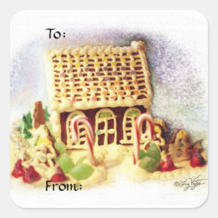 Happy Holidays Gingerbread HouseGift Tags