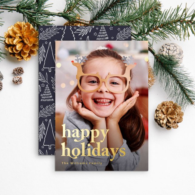 Happy Holidays Gold Foil Card (Creator Uploaded)