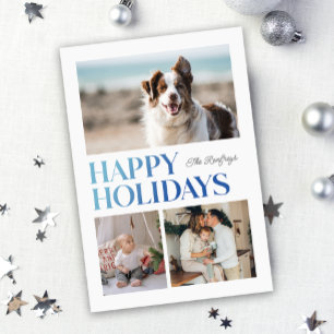 Happy Holidays Gradient Headline Holiday Card