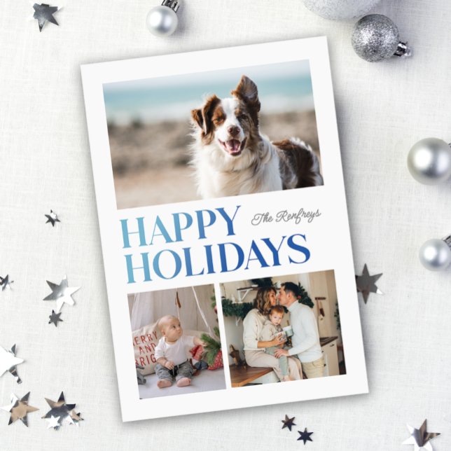 Happy Holidays Gradient Headline Holiday Card (Creator Uploaded)