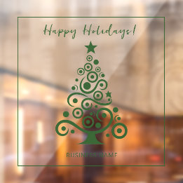 Happy Holidays Green Christmas Tree Decoration