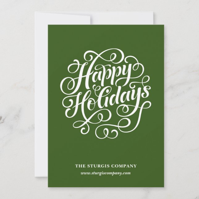 Happy Holidays Green Company Holiday Card (Front)