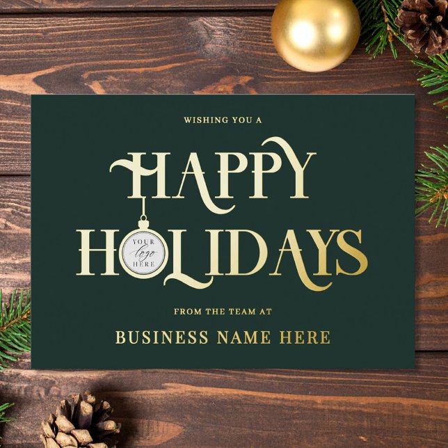 Happy Holidays Green Modern Logo Business (Creator Uploaded)