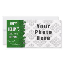 Happy Holidays Green Snowflake