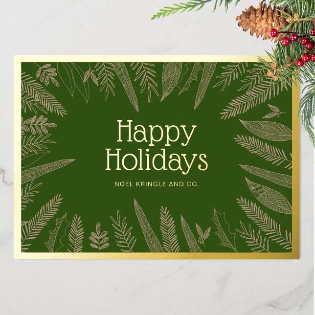 Happy Holidays Greenery Frame Corporate Christmas (Creator Uploaded)