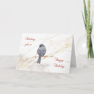 Happy Holidays Greeting Card - Dark-Eyed Junco