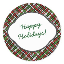 Happy Holidays Greeting on Seasonal Burlap