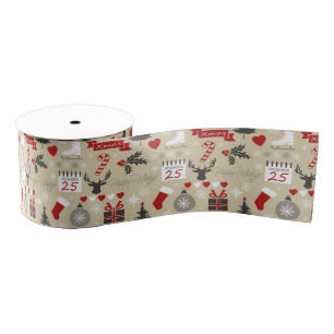 Happy Holidays Grosgrain Ribbon